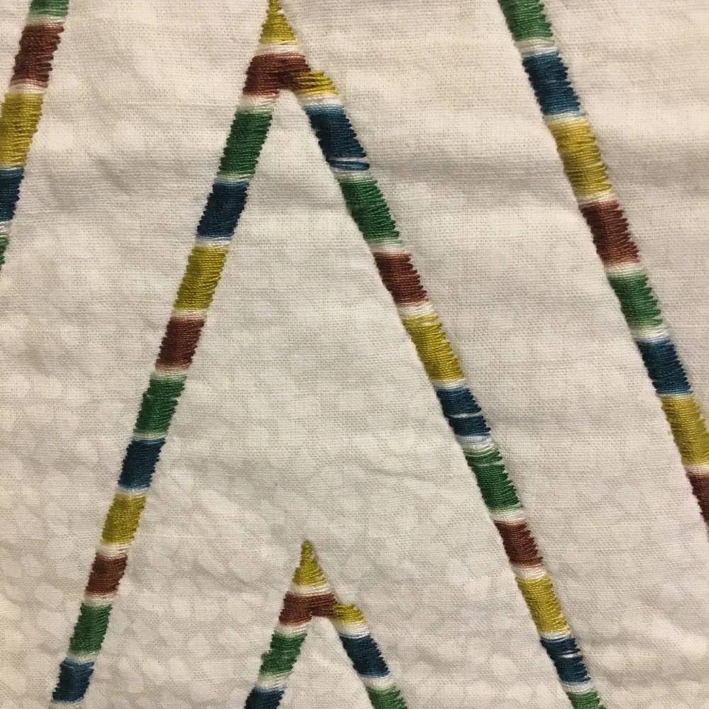 Missoni Home embroidered zig zag quilt or bedspread queen 98 X 95
